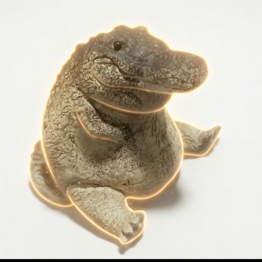 Greg, a glowing little croc